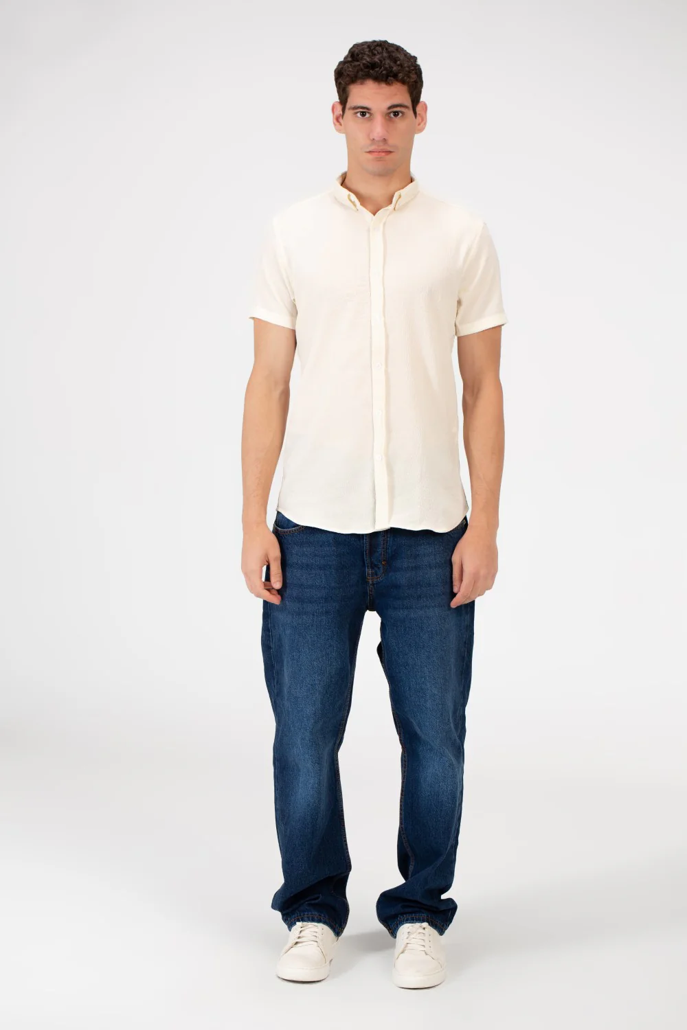 Men's Slim Fit Basic Half Sleeve Shirt - Image 4