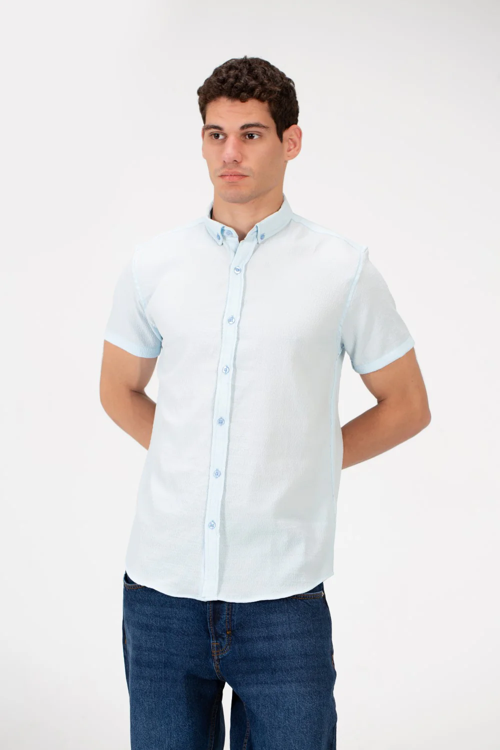 Men's Slim Fit Basic Half Sleeve Shirt - Image 9