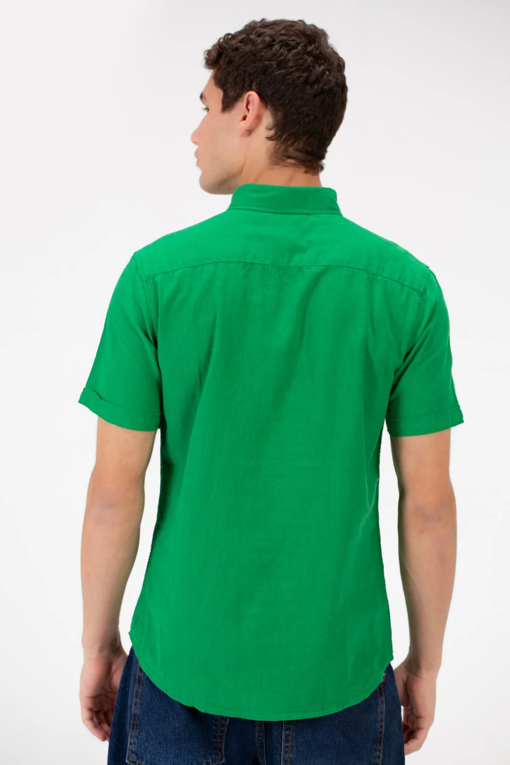Men's Slim Fit Basic Half Sleeved Shirt - Image 10