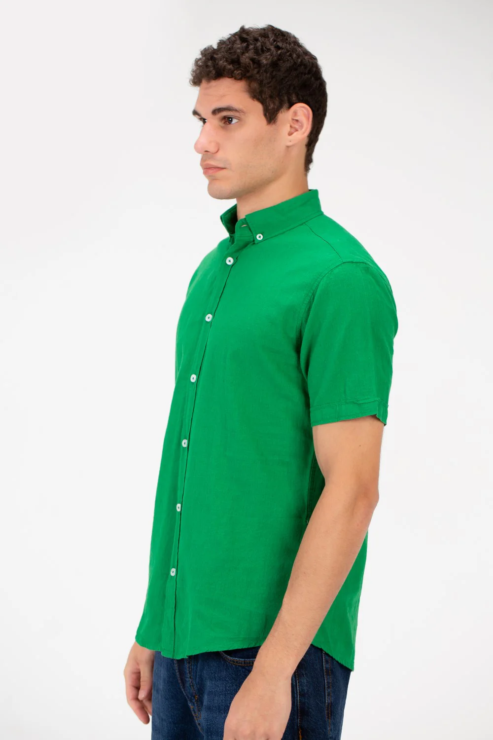 Men's Slim Fit Basic Half Sleeved Shirt - Image 11