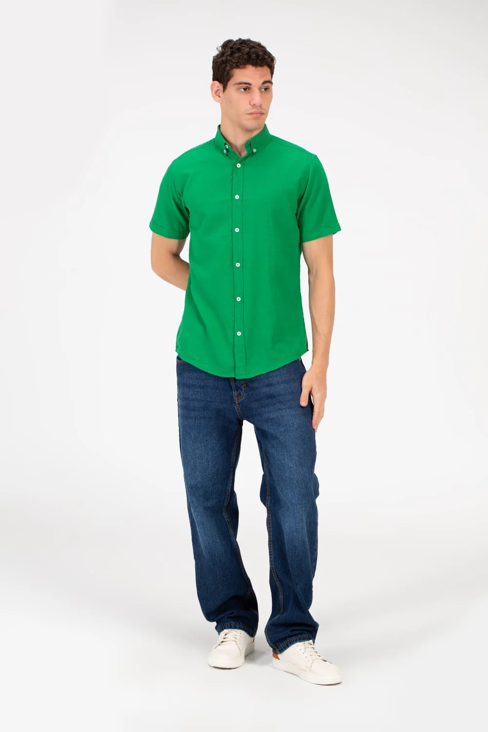 Men's Slim Fit Basic Half Sleeved Shirt - Image 12