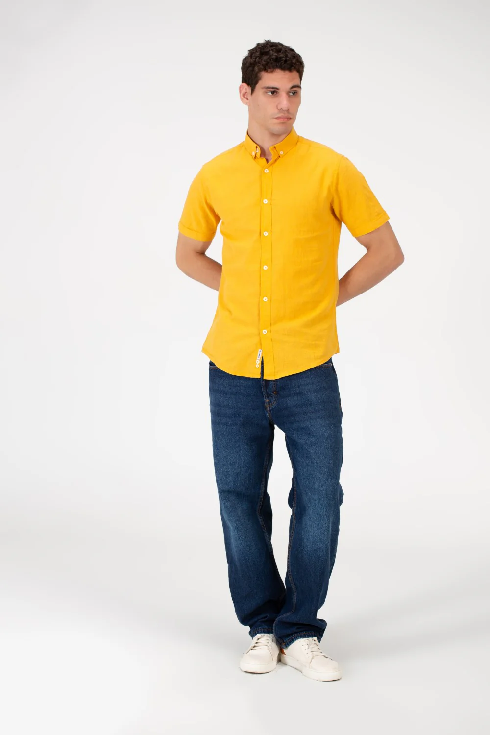 Men's Slim Fit Basic Half Sleeved Shirt - Image 16