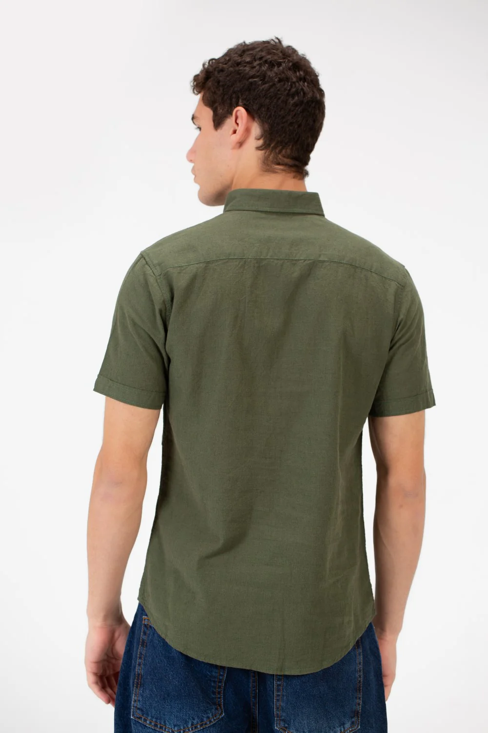 Men's Slim Fit Basic Half Sleeved Shirt - Image 18