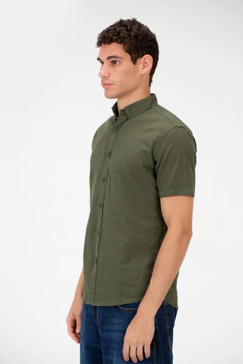 Men's Slim Fit Basic Half Sleeved Shirt - Image 19