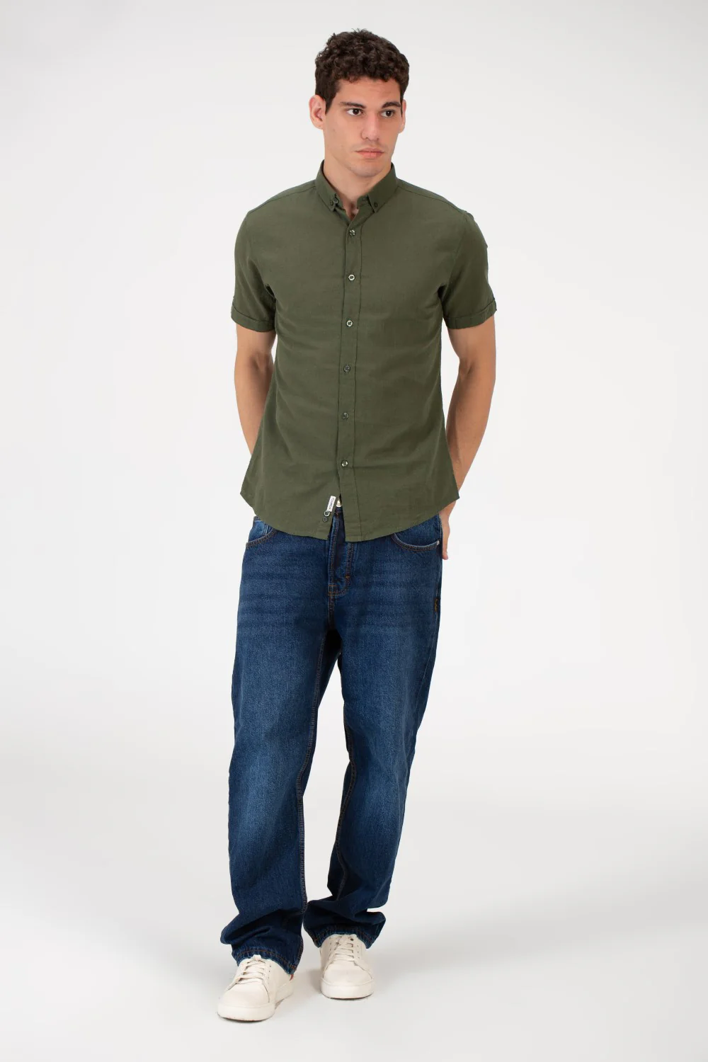 Men's Slim Fit Basic Half Sleeved Shirt - Image 20