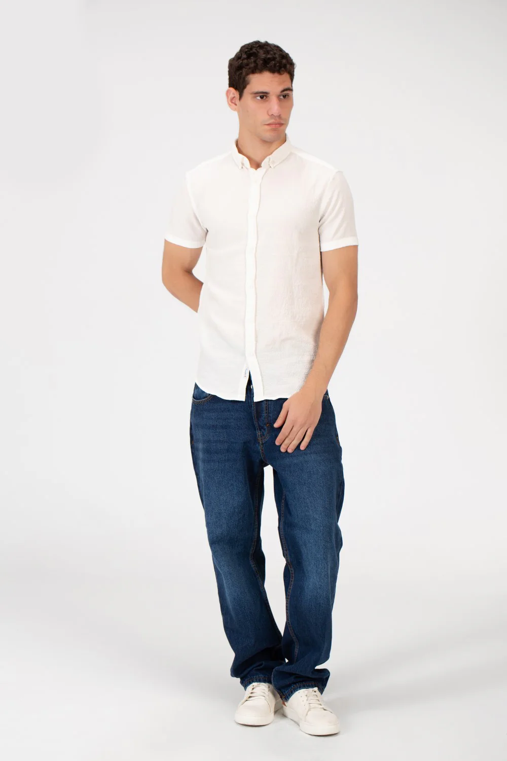 Men's Slim Fit Basic Half Sleeved Shirt - Image 24