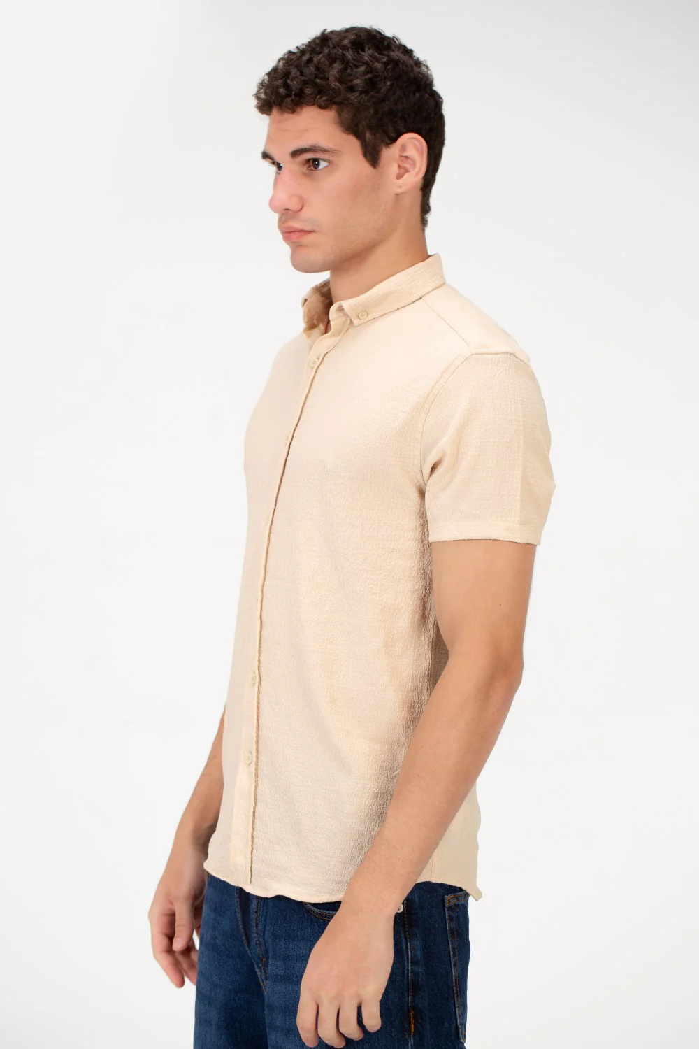 Men's Slim Fit Basic Half Sleeved Shirt - Image 25