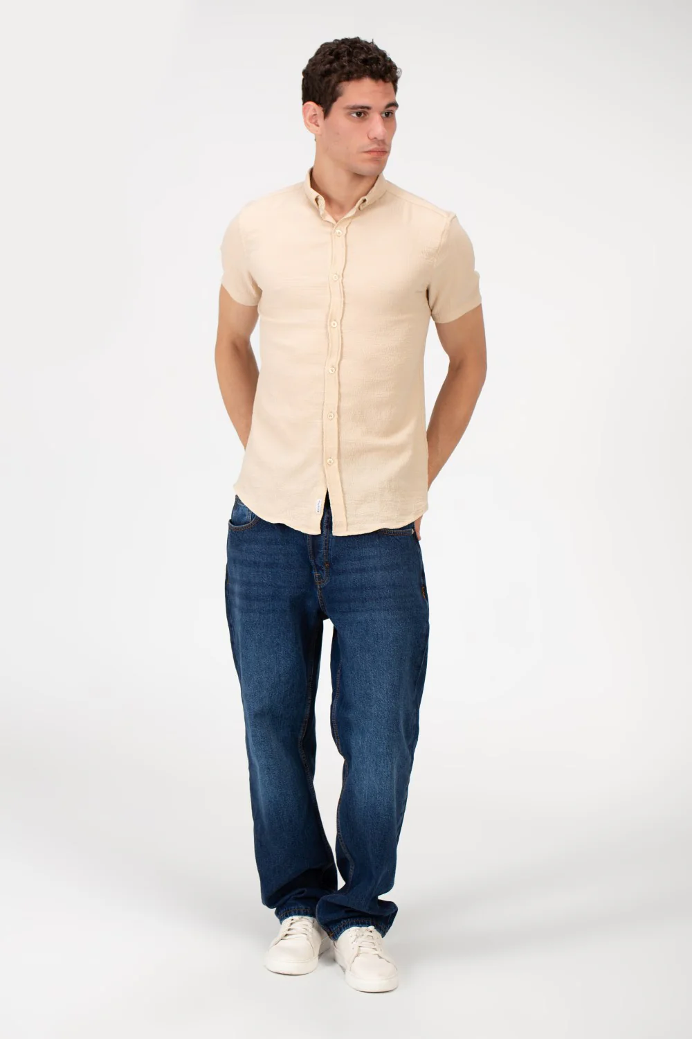 Men's Slim Fit Basic Half Sleeved Shirt - Image 27