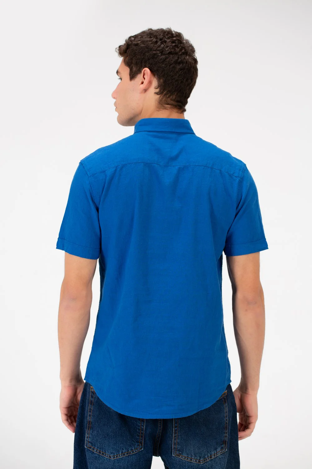 Men's Slim Fit Basic Half Sleeved Shirt - Image 29