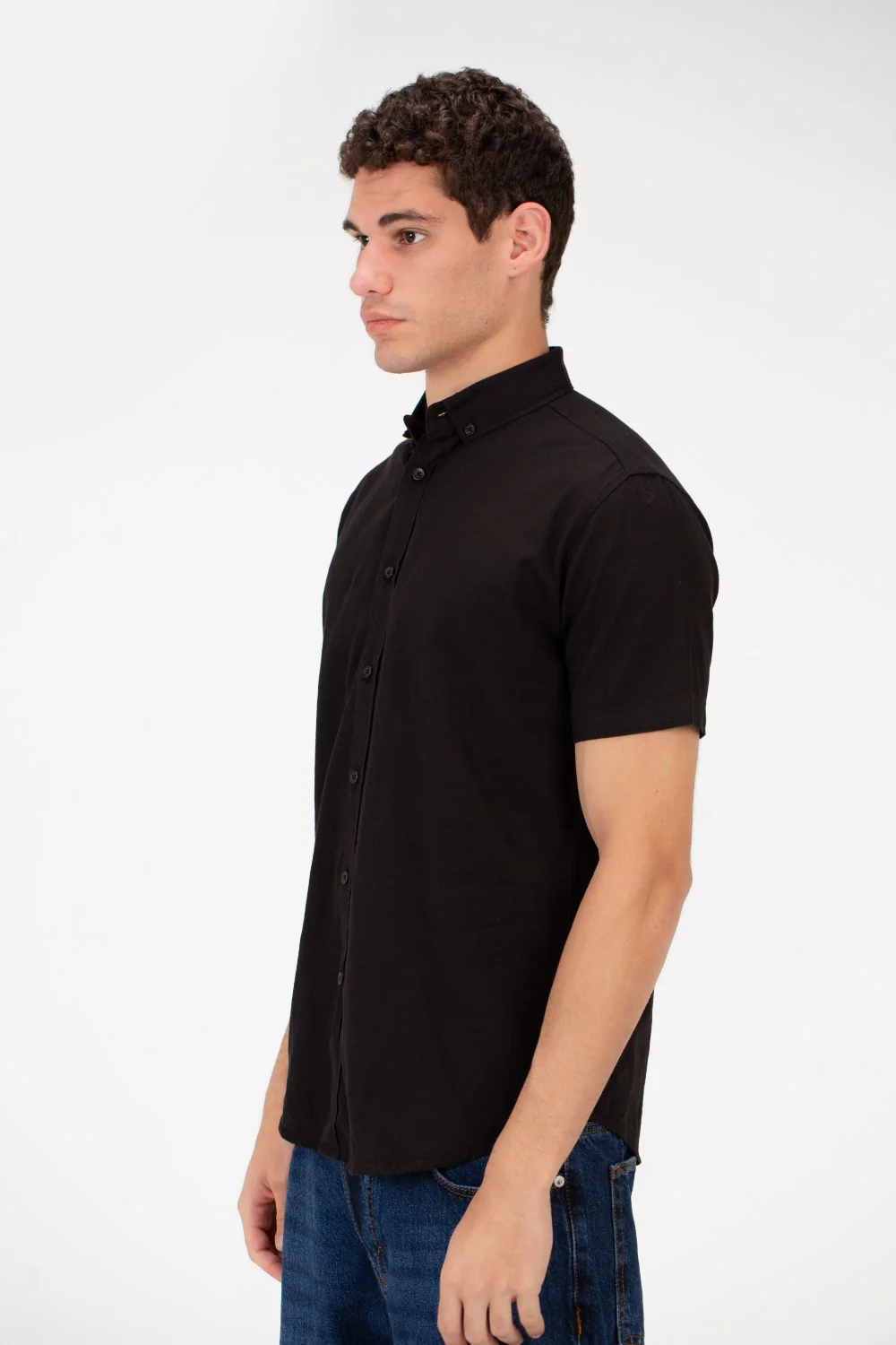Men's Slim Fit Basic Half Sleeved Shirt - Image 3