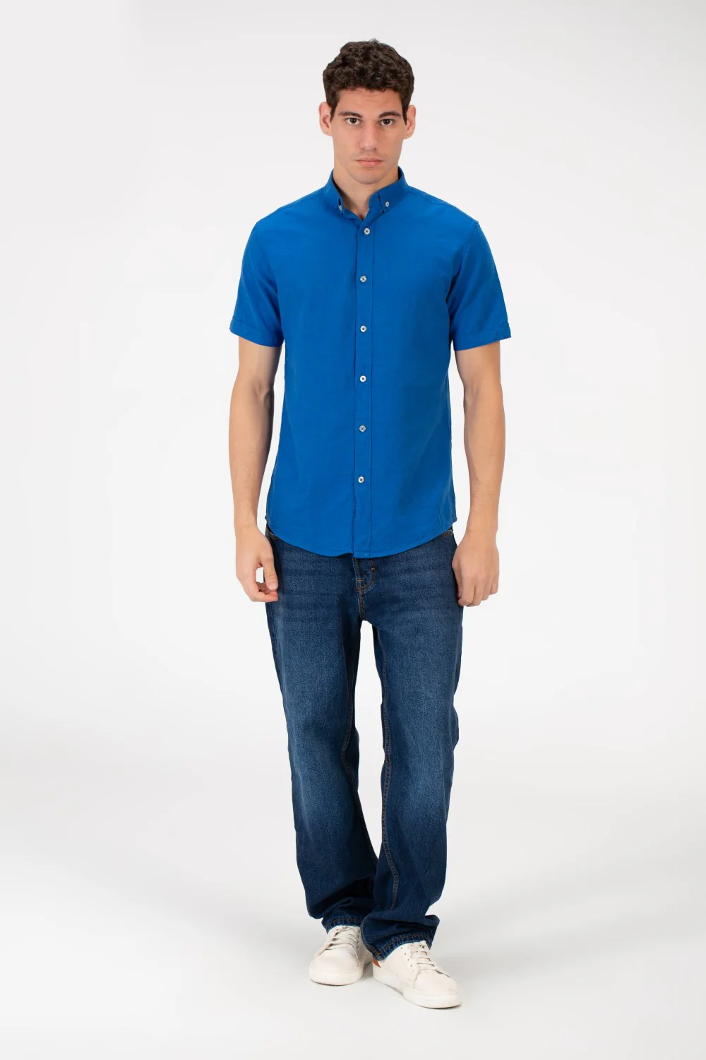 Men's Slim Fit Basic Half Sleeved Shirt - Image 30