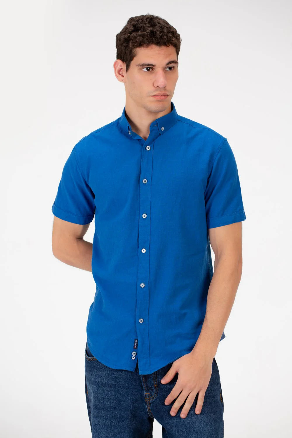 Men's Slim Fit Basic Half Sleeved Shirt - Image 31