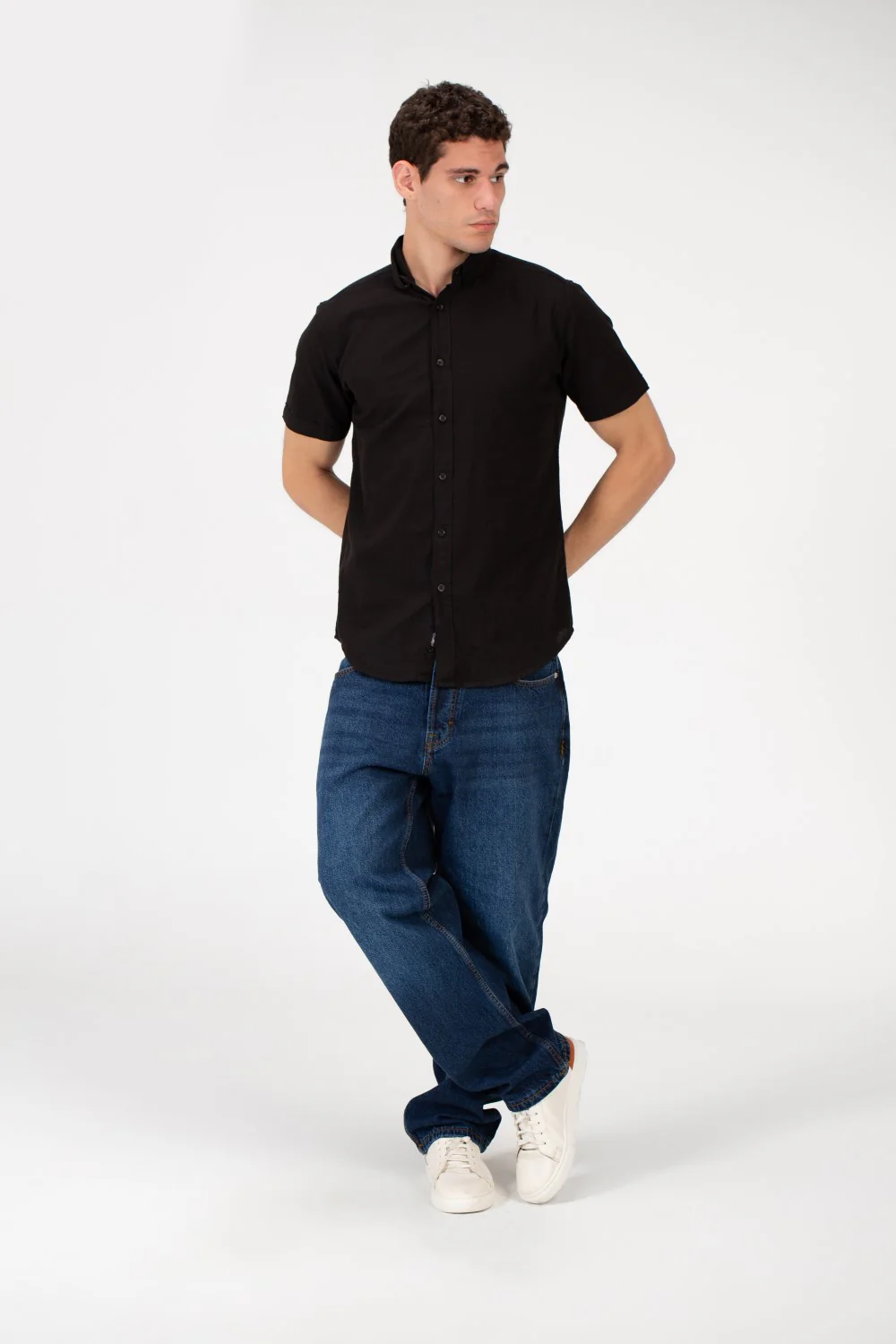 Men's Slim Fit Basic Half Sleeved Shirt - Image 4