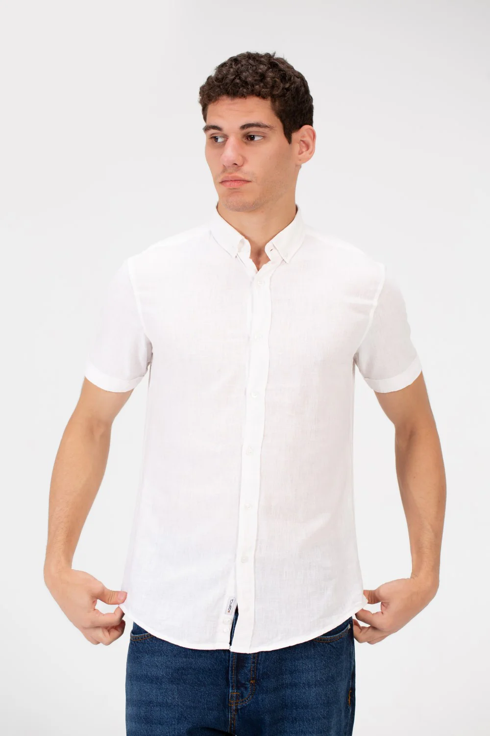 Men's Slim Fit Basic Half Sleeved Shirt - Image 5