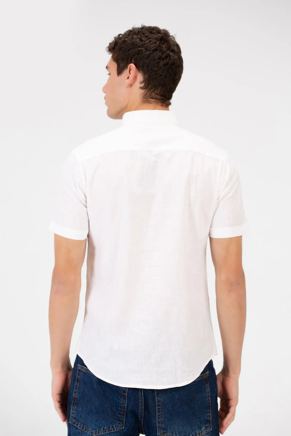 Men's Slim Fit Basic Half Sleeved Shirt - Image 6
