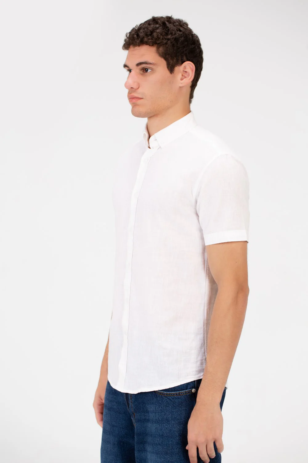 Men's Slim Fit Basic Half Sleeved Shirt - Image 7