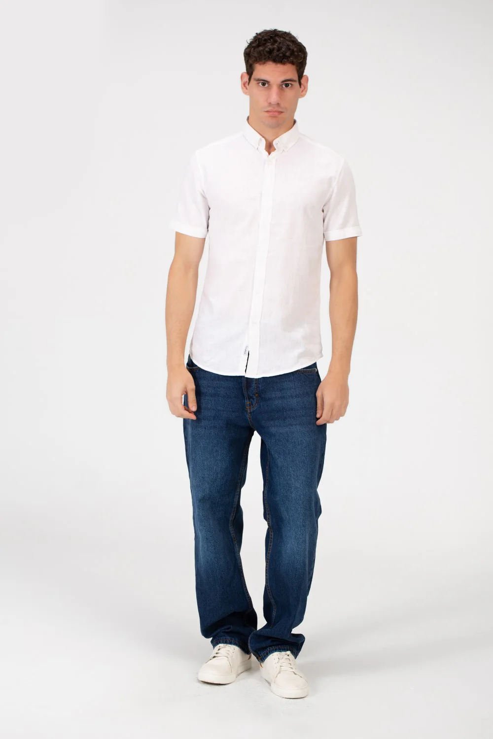 Men's Slim Fit Basic Half Sleeved Shirt - Image 8
