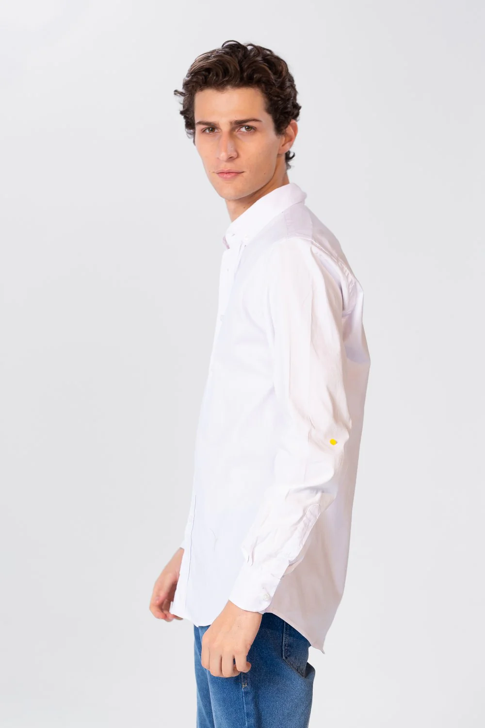 Men's Slim Fit Basic Plain Long Sleeve Shirt - Image 7