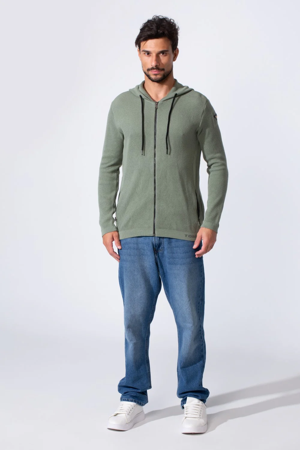 Men's Slim Fit Cotton Hood Pullover With Long Sleeves And Pockets - Image 12