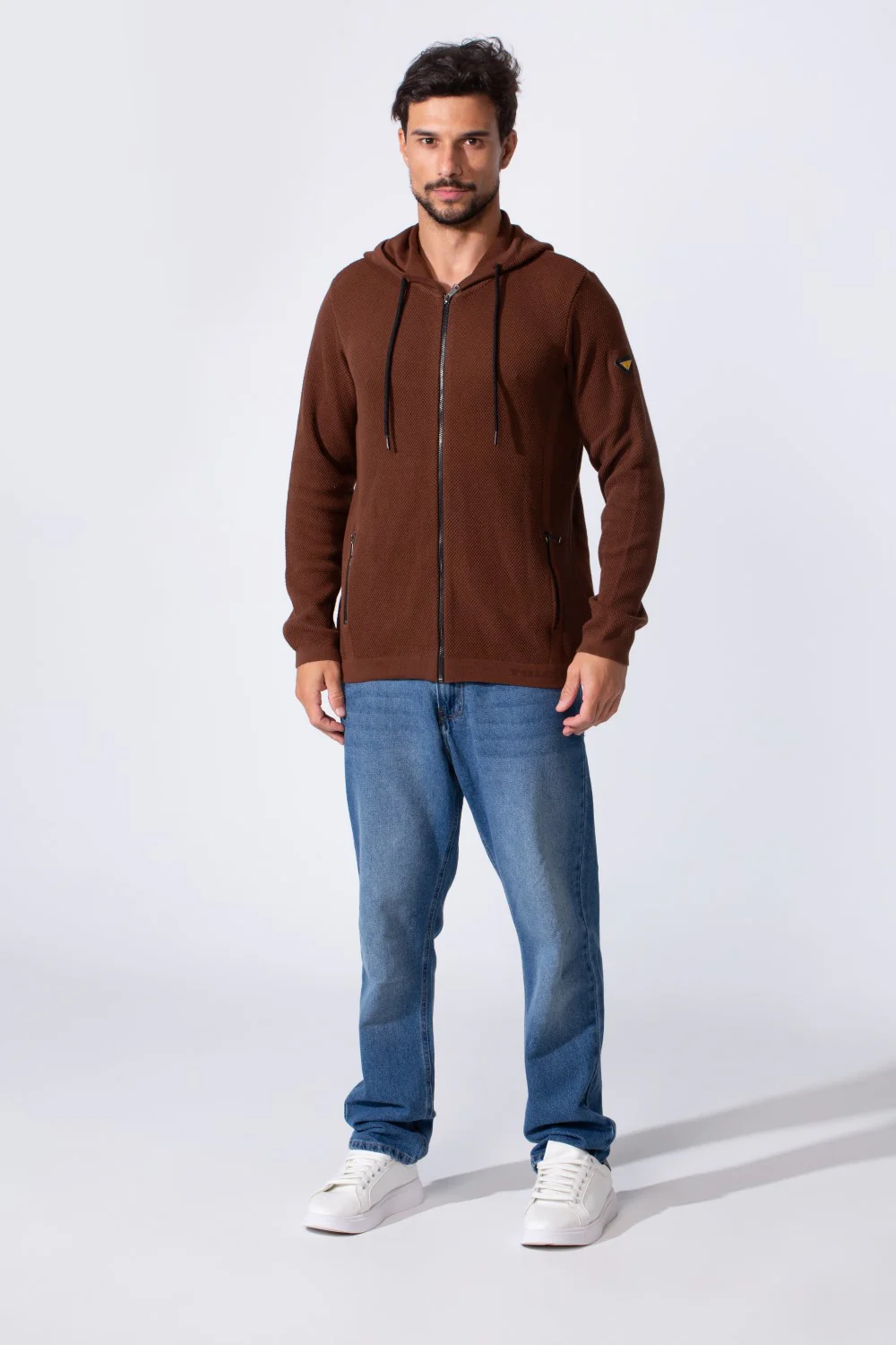 Men's Slim Fit Cotton Hood Pullover With Long Sleeves And Pockets - Image 4