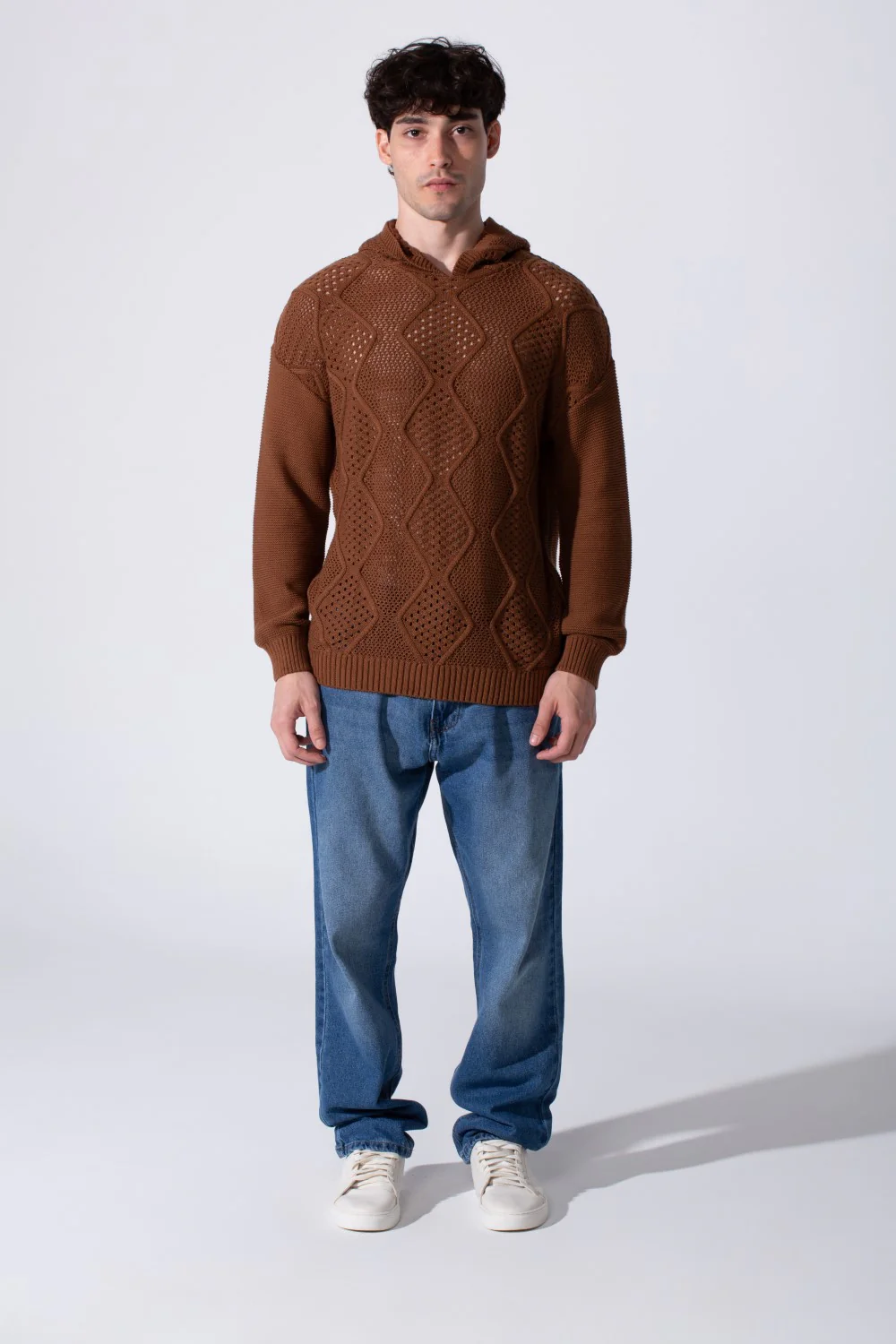Men's Slim Fit Cotton Transparent Hood Pullover With Long Sleeves - Image 12