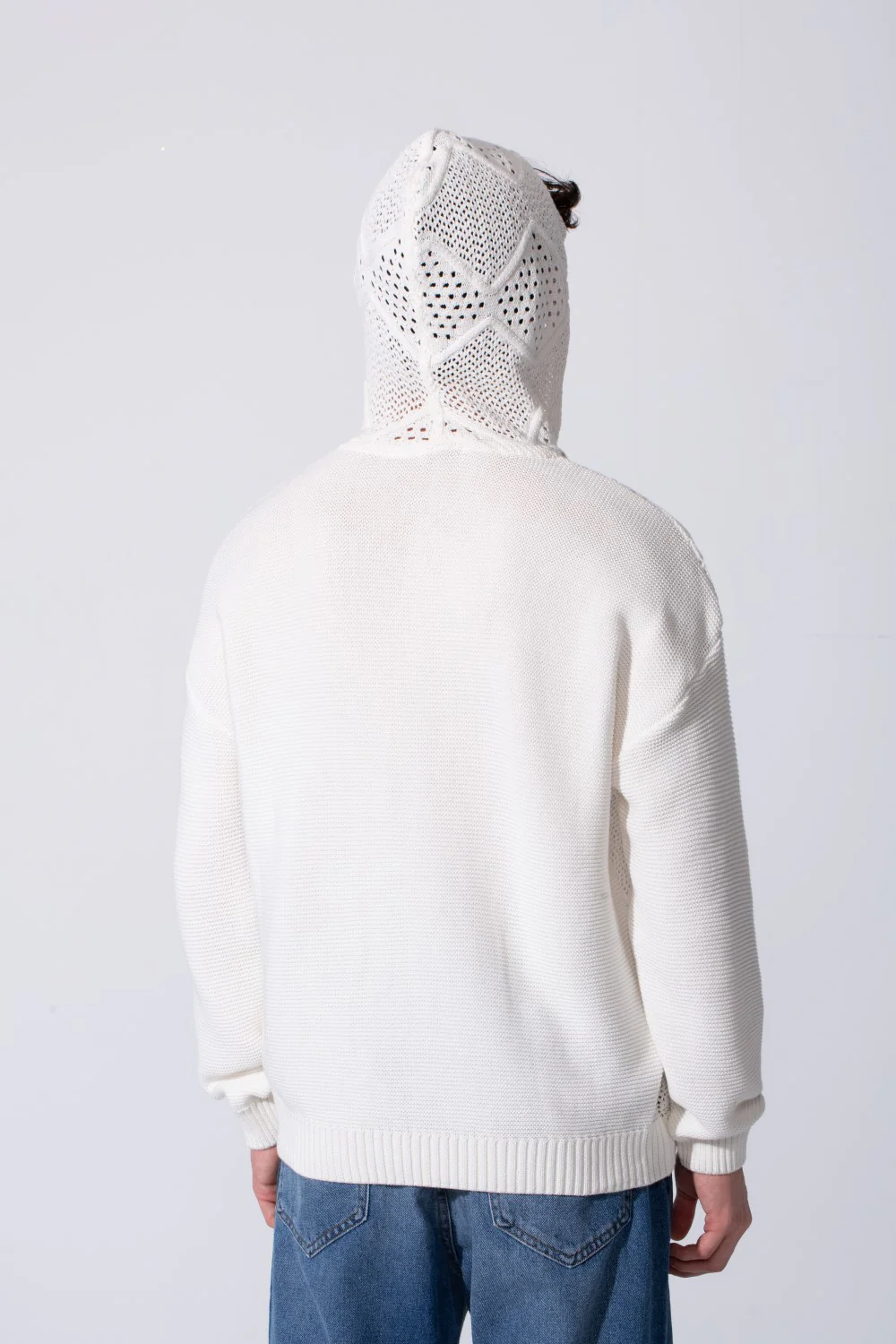 Men's Slim Fit Cotton Transparent Hood Pullover With Long Sleeves - Image 6