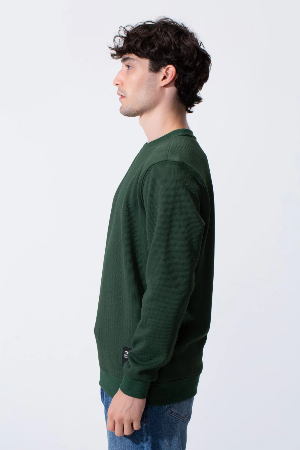 Men's Slim Fit Crew Neck Long Sleeved Sweatshirt - Image 11