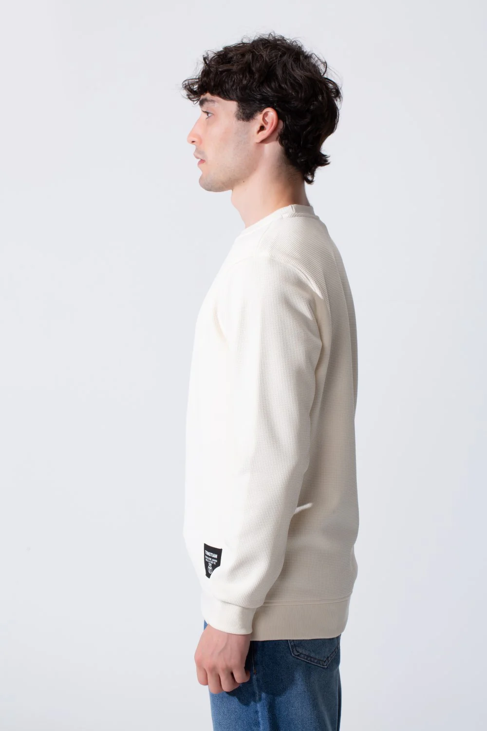Men's Slim Fit Crew Neck Long Sleeved Sweatshirt - Image 7