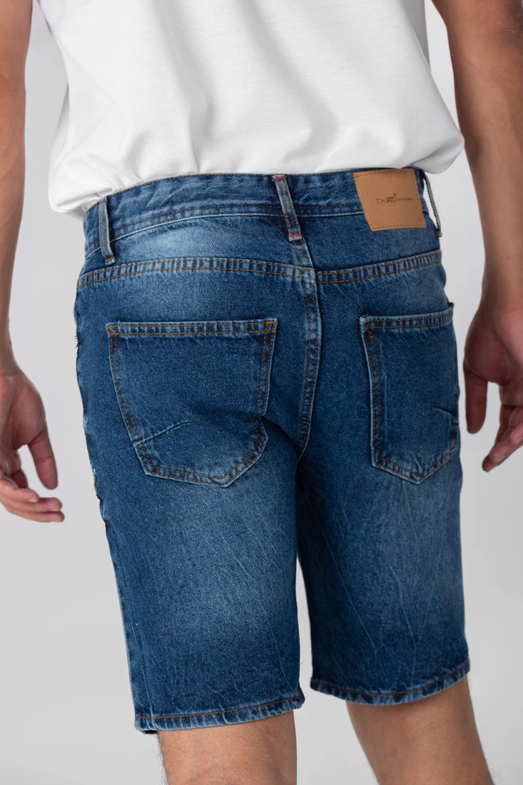 Men's Slim Fit Cutting Soft Jeans Shorts - Image 2