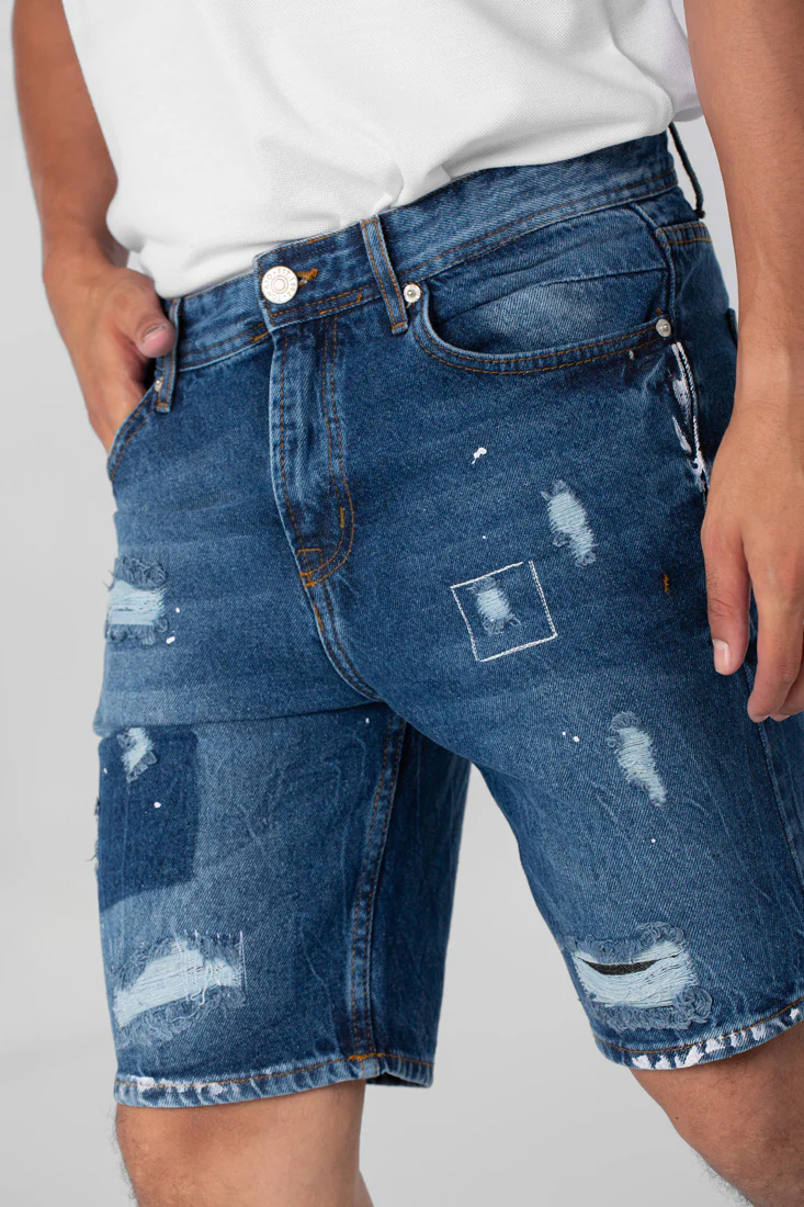 Men's Slim Fit Cutting Soft Jeans Shorts - Image 3