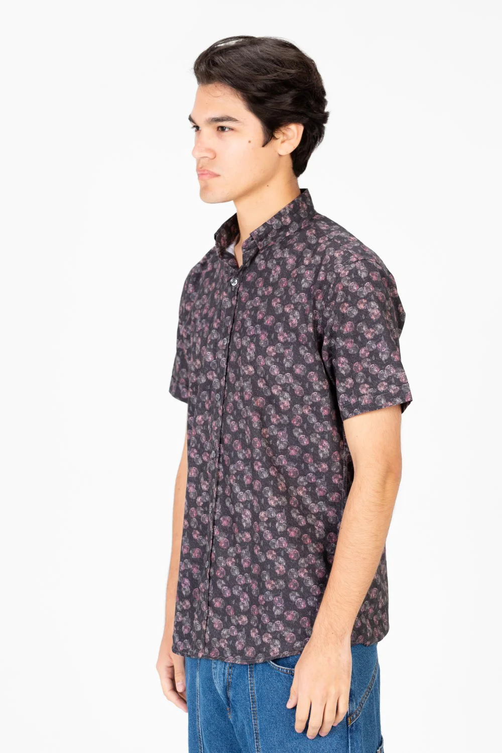 Men's Slim Fit Dotted Half Sleeve Shirt - Image 3