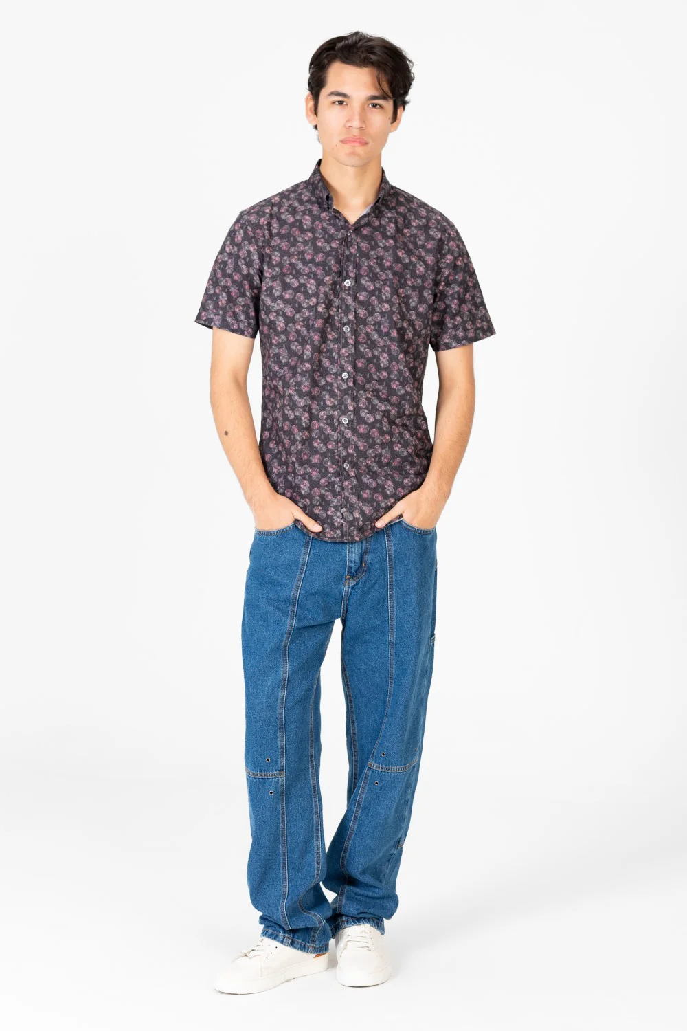 Men's Slim Fit Dotted Half Sleeve Shirt - Image 4