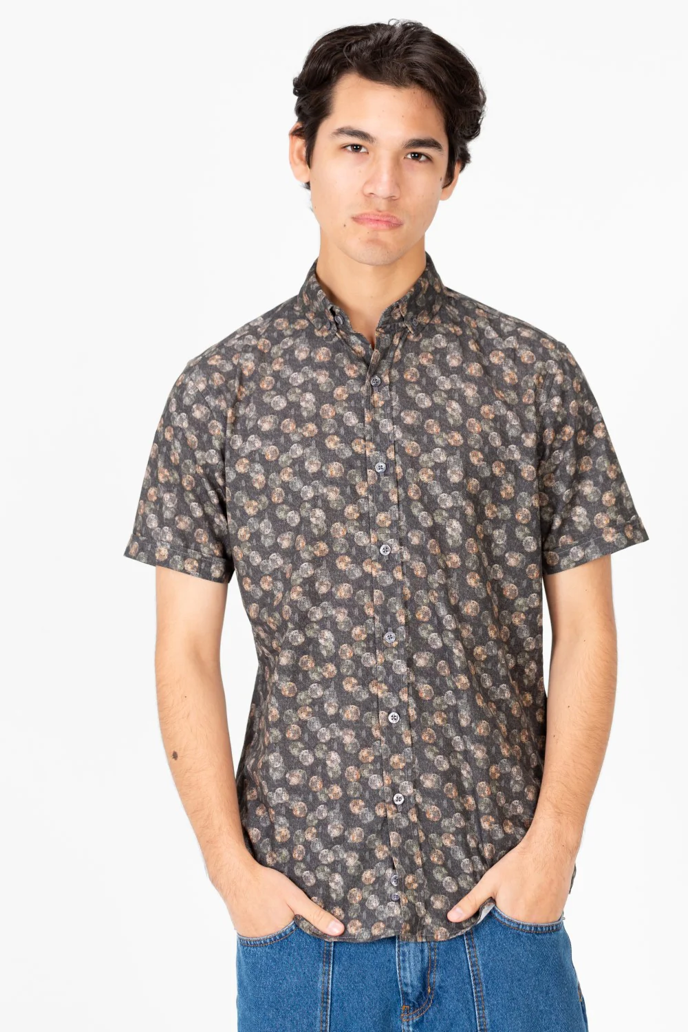 Men's Slim Fit Dotted Half Sleeve Shirt - Image 5