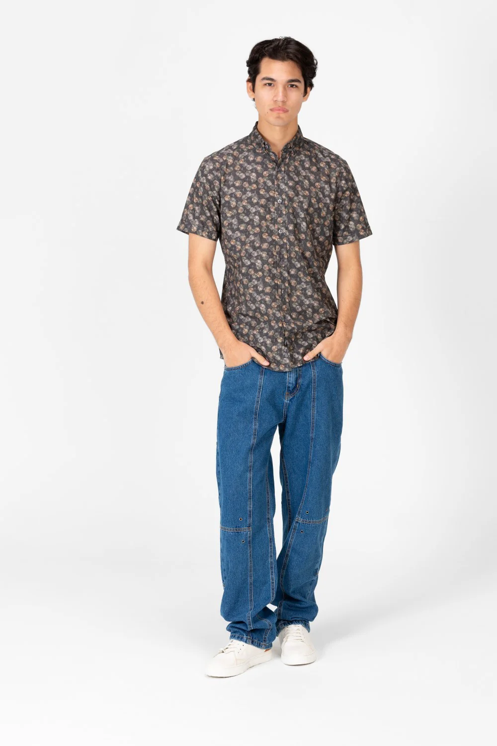 Men's Slim Fit Dotted Half Sleeve Shirt - Image 8