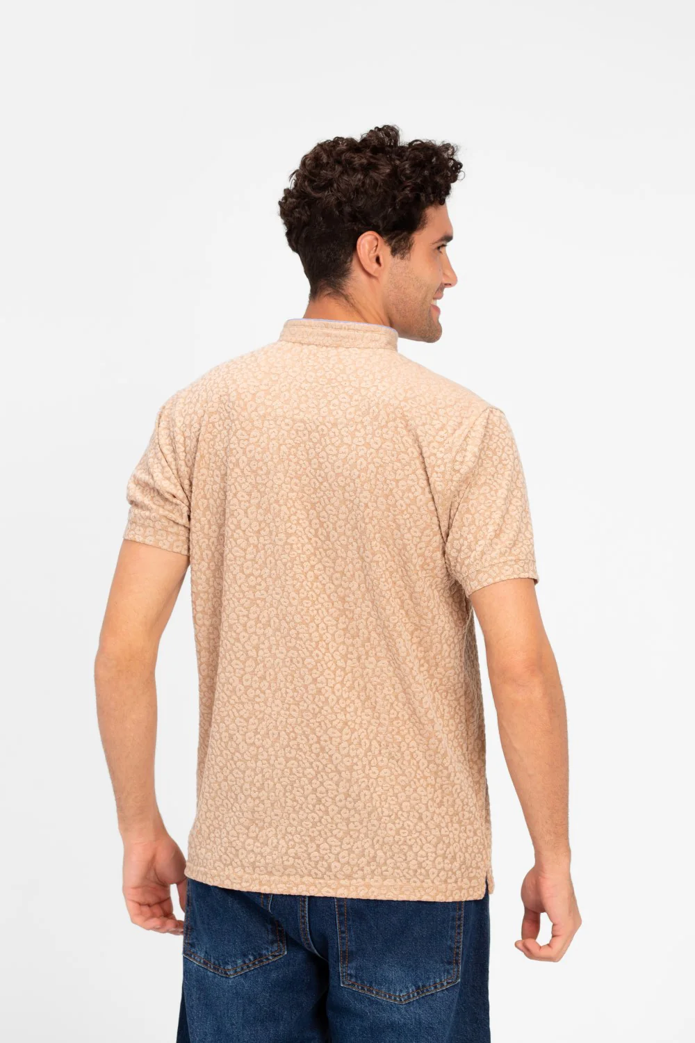 Men's Slim Fit Dotted Polo T-shirt In Distinctive Design - Image 10
