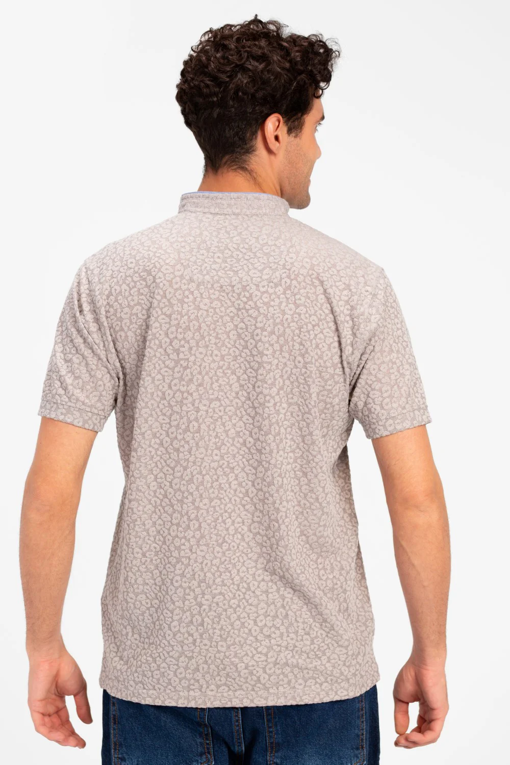 Men's Slim Fit Dotted Polo T-shirt In Distinctive Design - Image 2