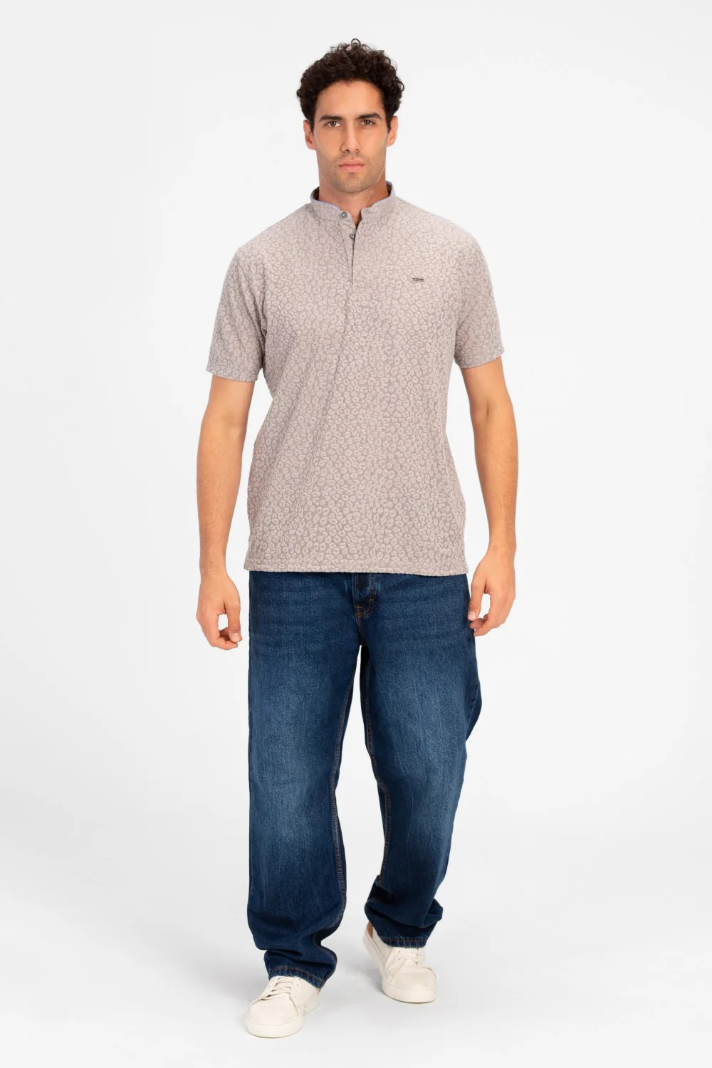 Men's Slim Fit Dotted Polo T-shirt In Distinctive Design - Image 4