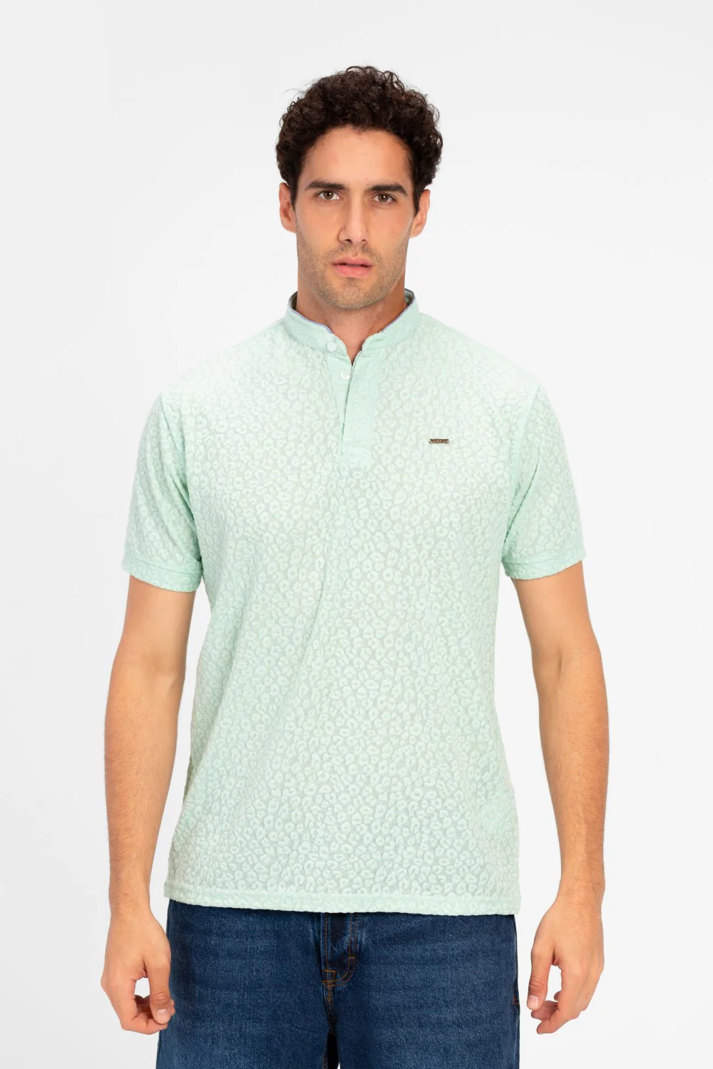 Men's Slim Fit Dotted Polo T-shirt In Distinctive Design - Image 5