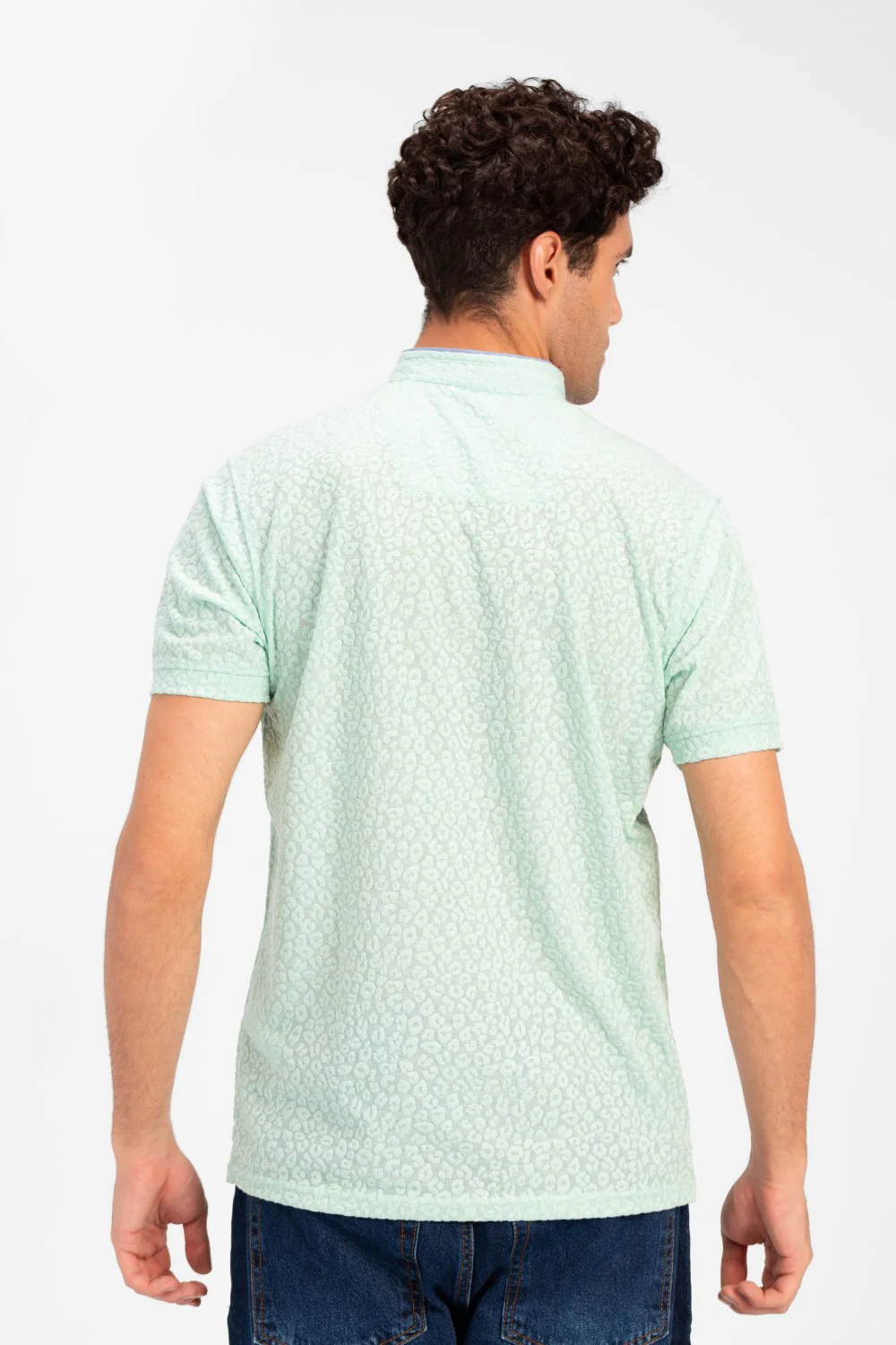 Men's Slim Fit Dotted Polo T-shirt In Distinctive Design - Image 6