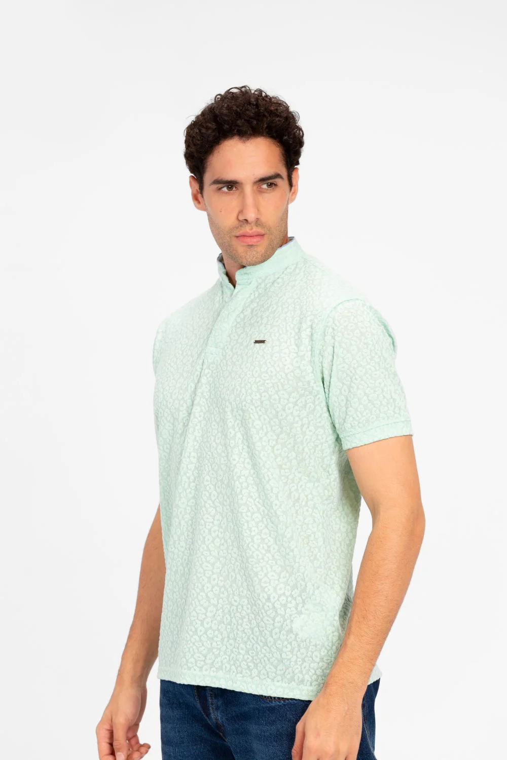 Men's Slim Fit Dotted Polo T-shirt In Distinctive Design - Image 7
