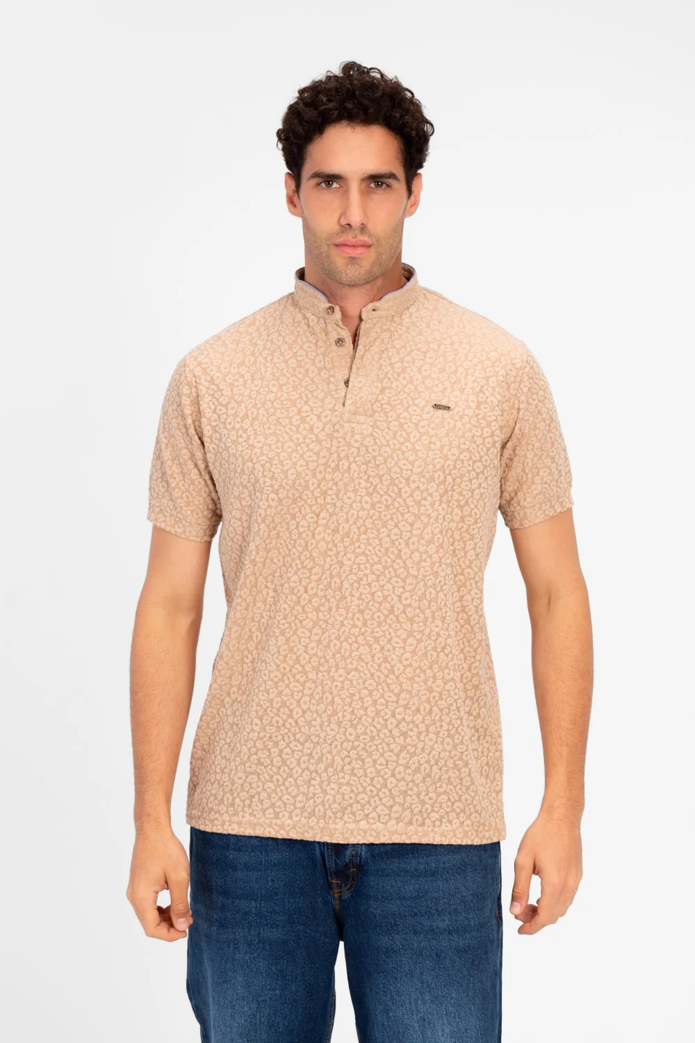 Men's Slim Fit Dotted Polo T-shirt In Distinctive Design - Image 9