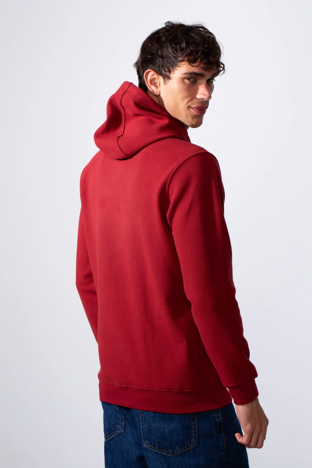Men's Slim Fit Front Print Hood Sweatshirt With Kangaroo Pocket - Image 10