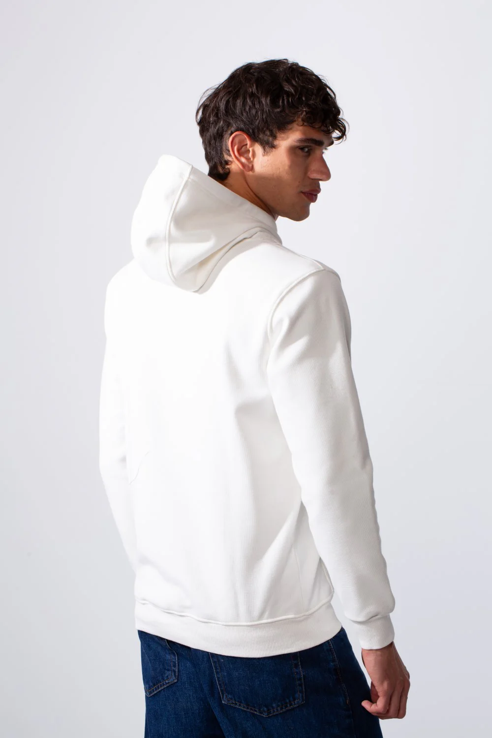 Men's Slim Fit Front Print Hood Sweatshirt With Kangaroo Pocket - Image 6