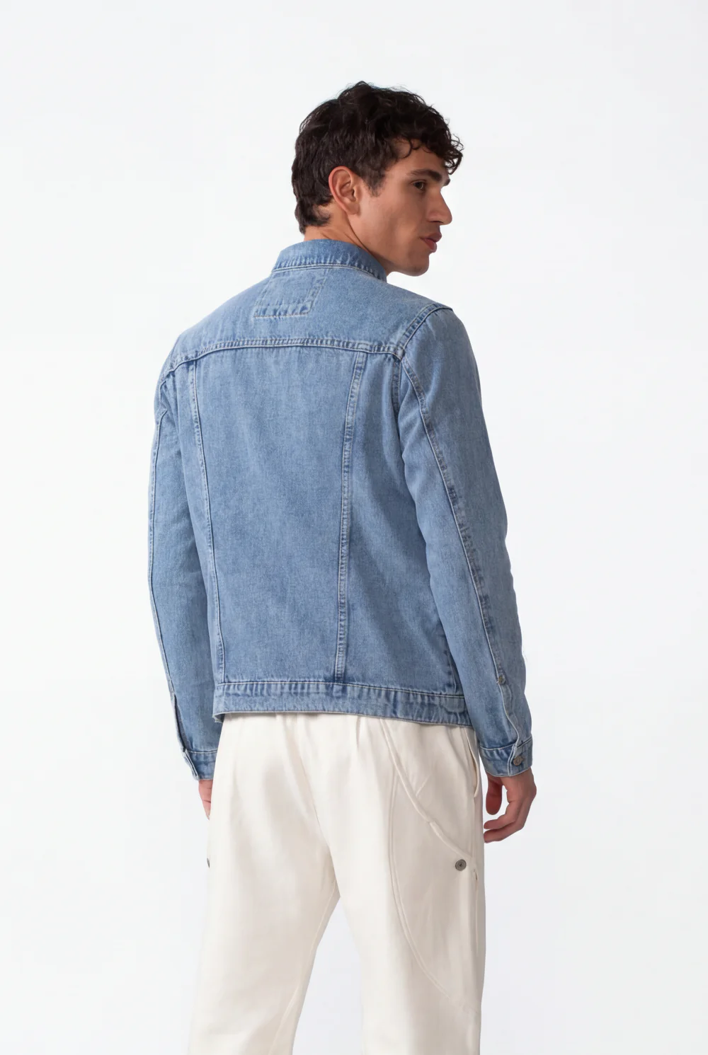 Men's Slim Fit Full Zip Long Sleeves Jeans Jacket With Pockets - Image 10