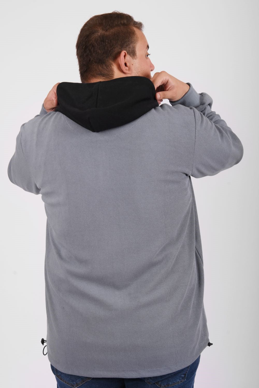 Men's Slim Fit Full Zipper Padded Soft Melton Multi Color Big Size Sweatshirt - Image 5