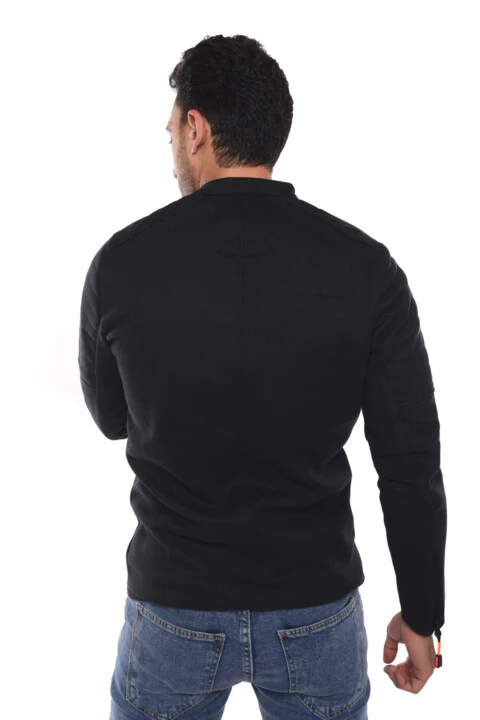 Men's Slim Fit Full Zipper Padded Sweatshirt - Image 2