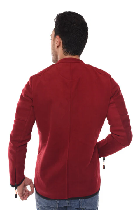 Men's Slim Fit Full Zipper Padded Sweatshirt - Image 5