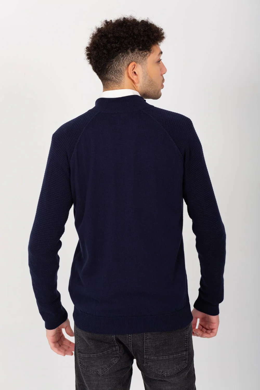 Men's Slim Fit Full Zipper Round Unique Style Pullover - Image 5