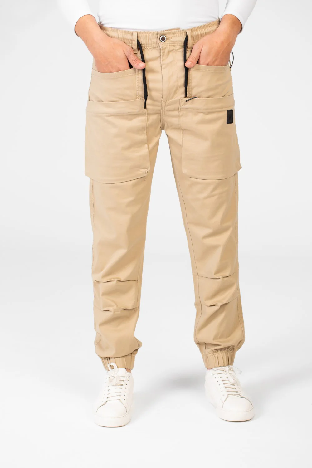 Men's Slim Fit Gabardine Sherwal Pants With Drawstring In The Middle - Image 9