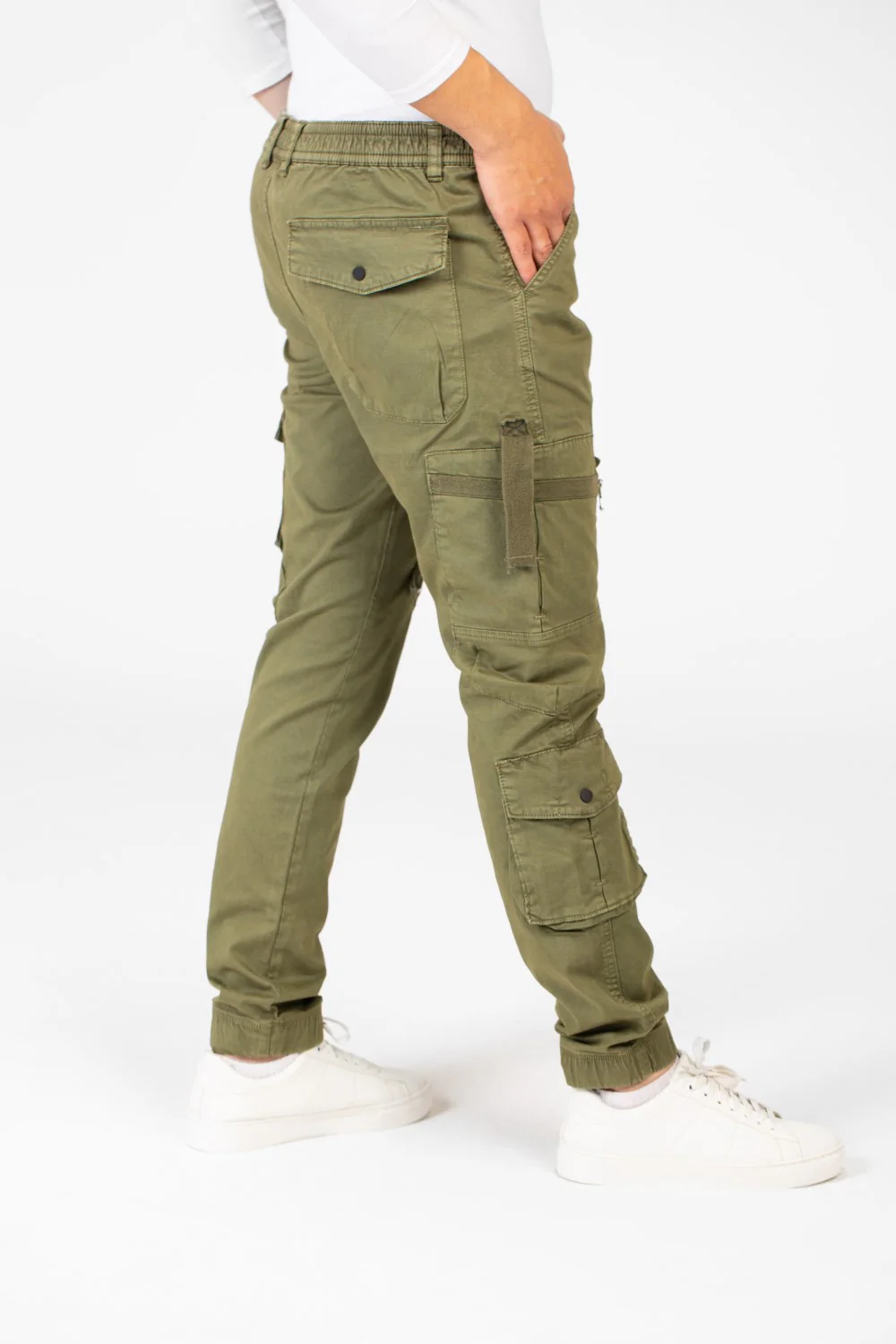 Men's Slim Fit Gabardine Sherwal Pants With Front Zip Pockets - Image 23